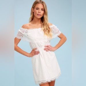 Lulu’s BB Dakota Zinnia Lace Off-The-Shoulder Dress